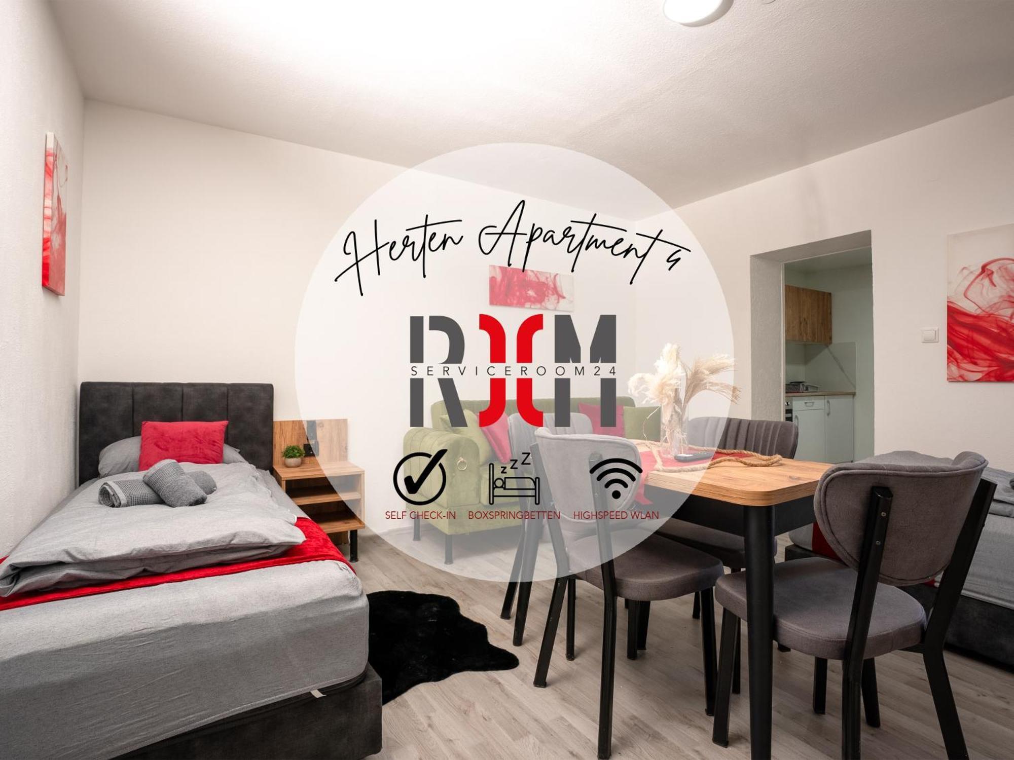 Serviceroom24 - Apartment 4 In Herten Wlan - Smart-Tv - 24-7 Check-In Und Kueche 外观 照片